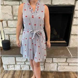 Brand new Seersucker dress with crabs